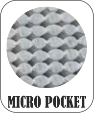MICRO POCKET Každá pružina je samostatne uložená v ochrannej taške. Taštičkové jadro MICROPOCKET obsahuje až 2000 ks pružiniek v matraci. 